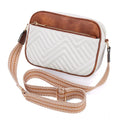 Women’s Quilted PU Leather Crossbody Sling Bag – Adjustable Shoulder Bag