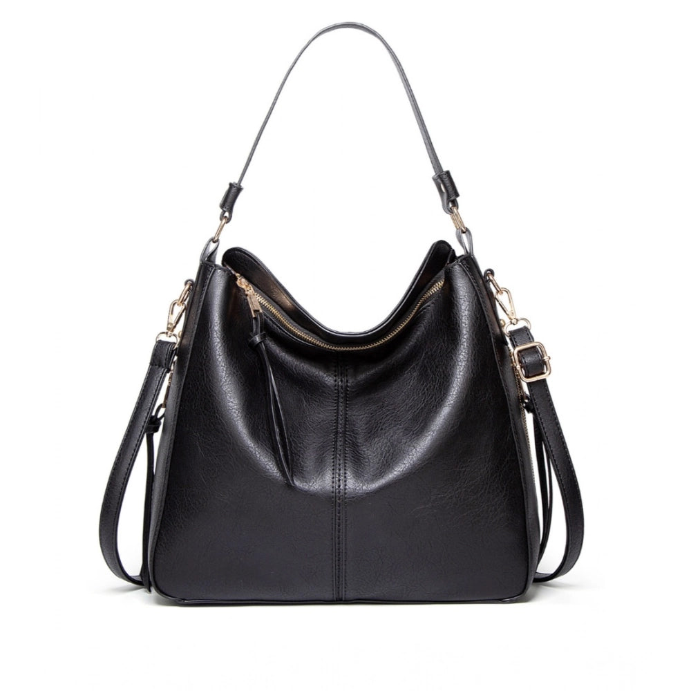 Women’s PU Leather Zipper Handbag – Stylish Shoulder Bag