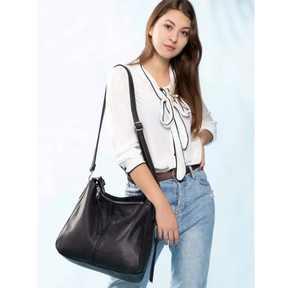 Women’s PU Leather Zipper Handbag – Stylish Shoulder Bag