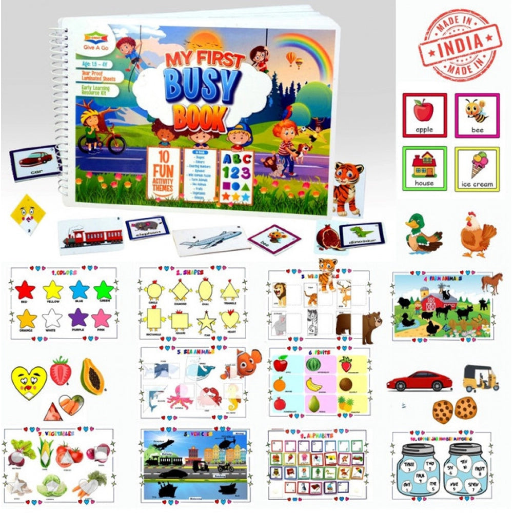 Generic My First Busy Book – Fun And Educational Activity Kit for Kids (2-4 Years, Multicolor)