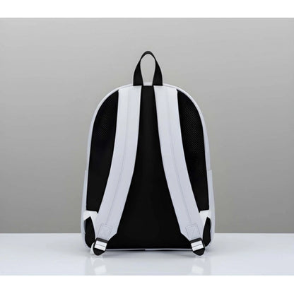 Generic Unisex PU Leather Solid Medium Zipper Backpack (Grey)