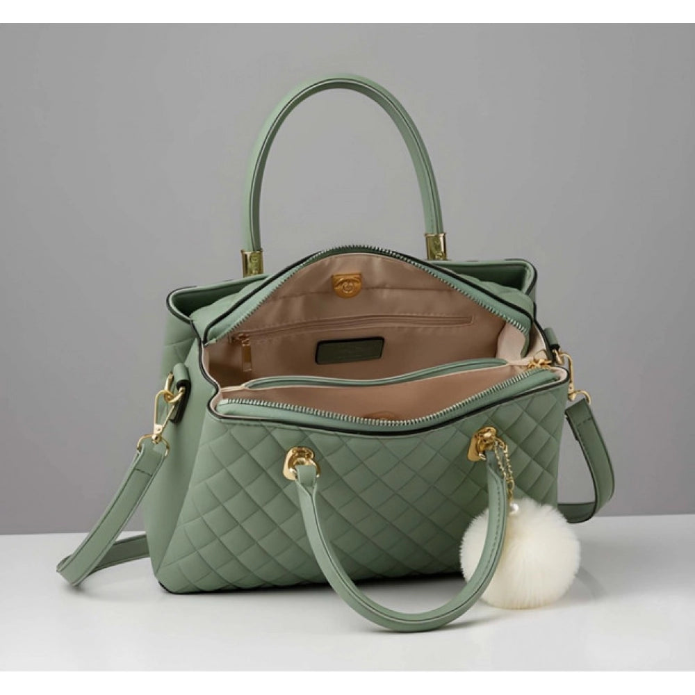 Luna Multi-Colour PU Leather Handbag – Structured Carryall with Shoulder Strap