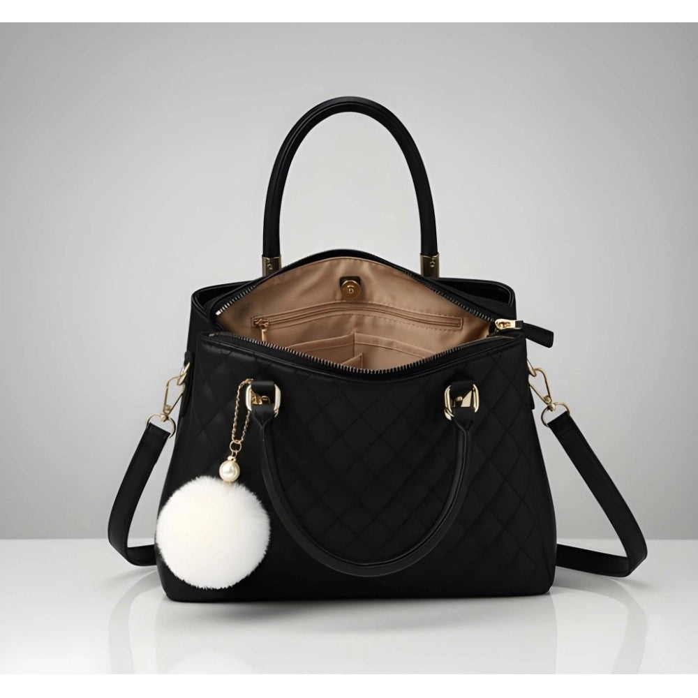 Luna Multi-Colour PU Leather Handbag – Structured Carryall with Shoulder Strap