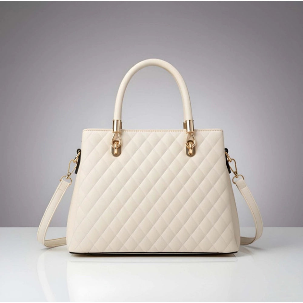 Luna Multi-Colour PU Leather Handbag – Structured Carryall with Shoulder Strap