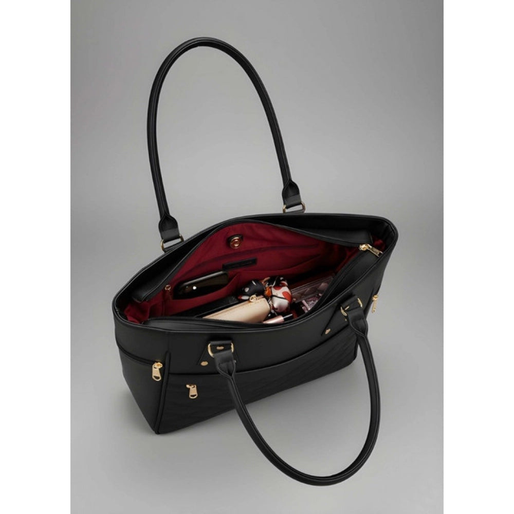 Women’s Multicolour PU Leather Shoulder Handbag – Stylish Zipper Tote Bag