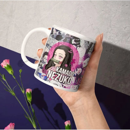 Generic Anime Kamado Nezuko Ceramic Printed Coffee Mug (White)