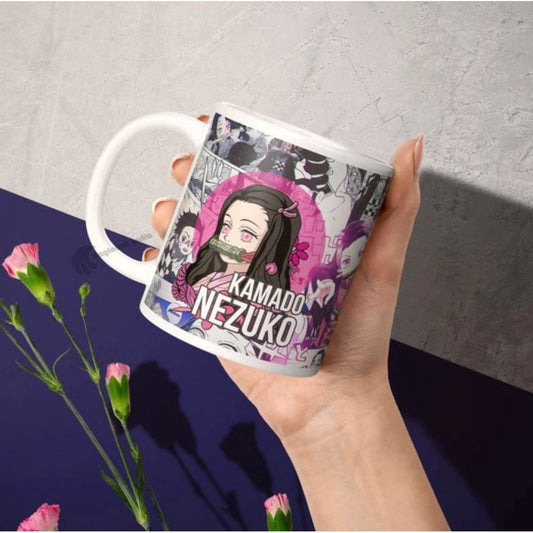 Generic Anime Kamado Nezuko Ceramic Printed Coffee Mug (White)