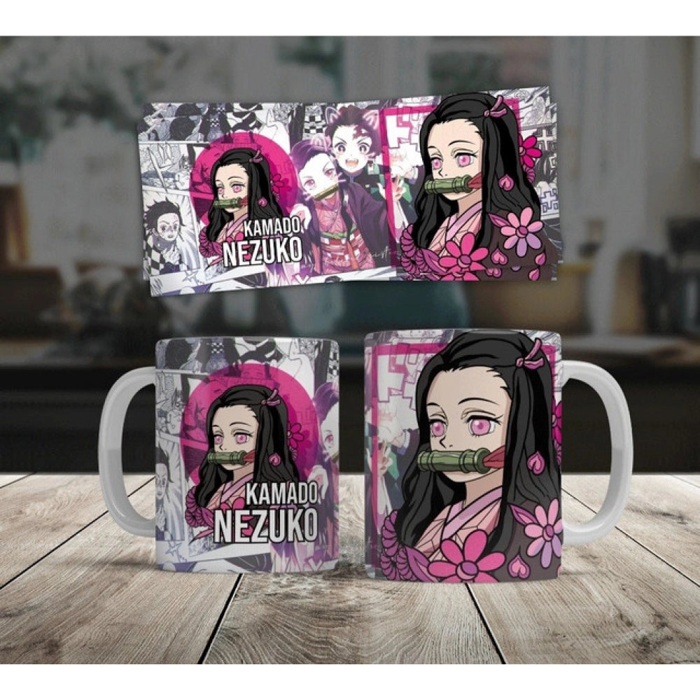 Generic Anime Kamado Nezuko Ceramic Printed Coffee Mug (White)