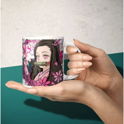 Generic Anime Kamado Nezuko Ceramic Printed Coffee Mug (White)