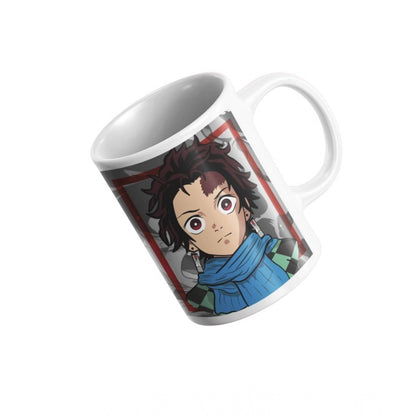 Generic Anime Kamado Tanjiro Ceramic Printed Coffee Mug (White)