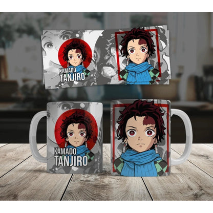 Generic Anime Kamado Tanjiro Ceramic Printed Coffee Mug (White)