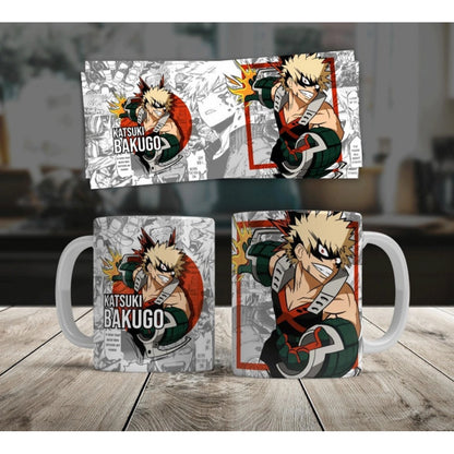 Generic Anime Katsuki Bakugo Ceramic Printed Coffee Mug (White)