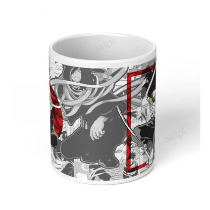 Generic Anime Erased Head Ceramic Printed Coffee Mug (White)