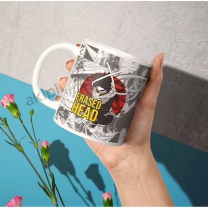 Generic Anime Erased Head Ceramic Printed Coffee Mug (White)