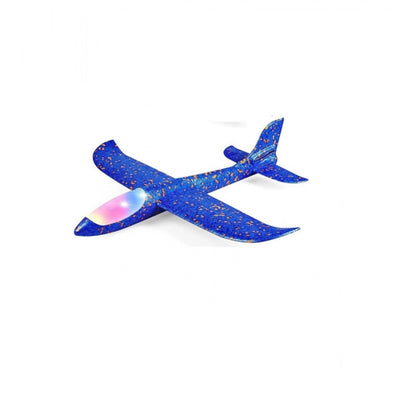 Generic EPP Foam Galaxy Hand Throw Flying LED Glider Airplane (Blue-Multicolor)