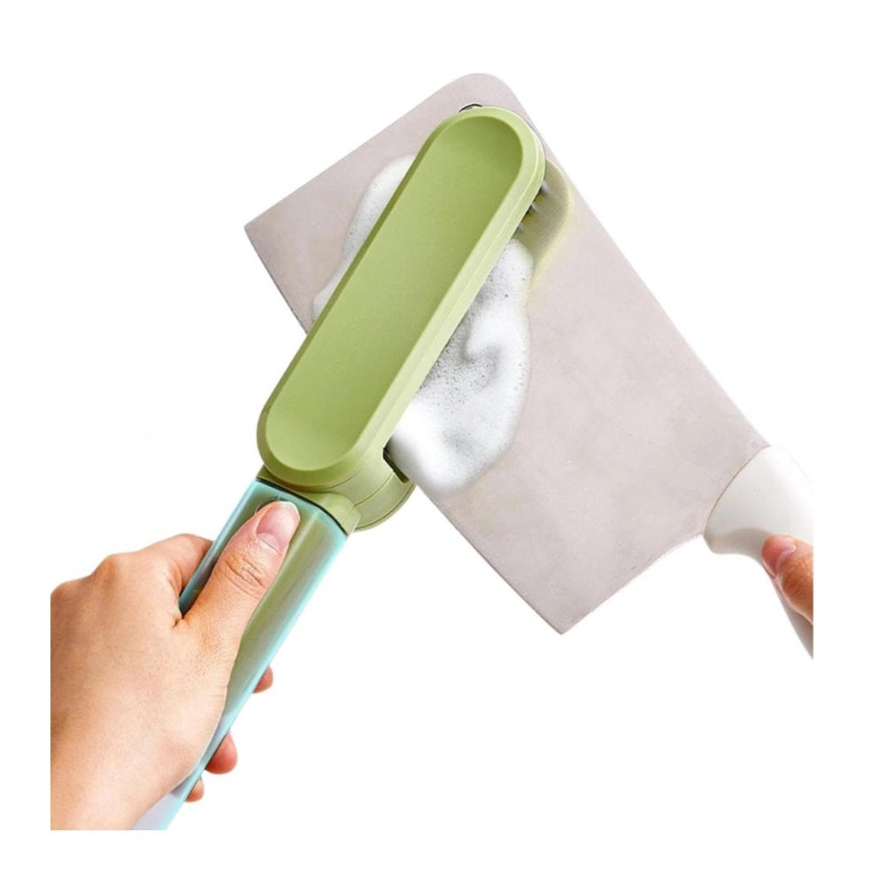 Generic Stainless Steel-Plastic Solid Kitchen Knife Cleaner Brush (Green)