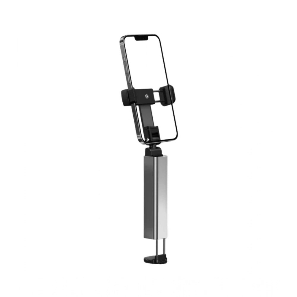 Generic Aluminum-Plastic Solid Bluetooth Selfie Stick and Travel Tripod Stand (Silver-Black)