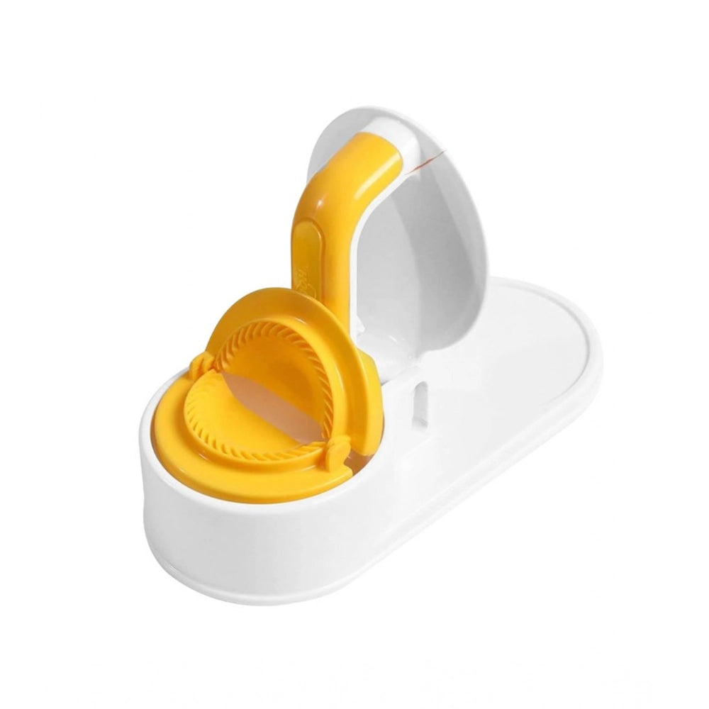 Generic Plastic Solid Dumpling Maker Mold Press (Yellow-White)