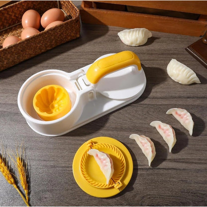 Generic Plastic Solid Dumpling Maker Mold Press (Yellow-White)