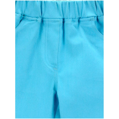 Generic Girl's Denim Solid Elasticated Jeggings cum Jeans (Blue)
