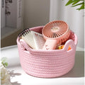 Generic Cotton Pack Of_1 Cat Basket 8x4 Inch Storage Basket For Clothes (Pink)