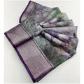 Generic Women's Cotton Silk Printed Saree With Unstitched Blouse 5.5Mtr (Multicolor)