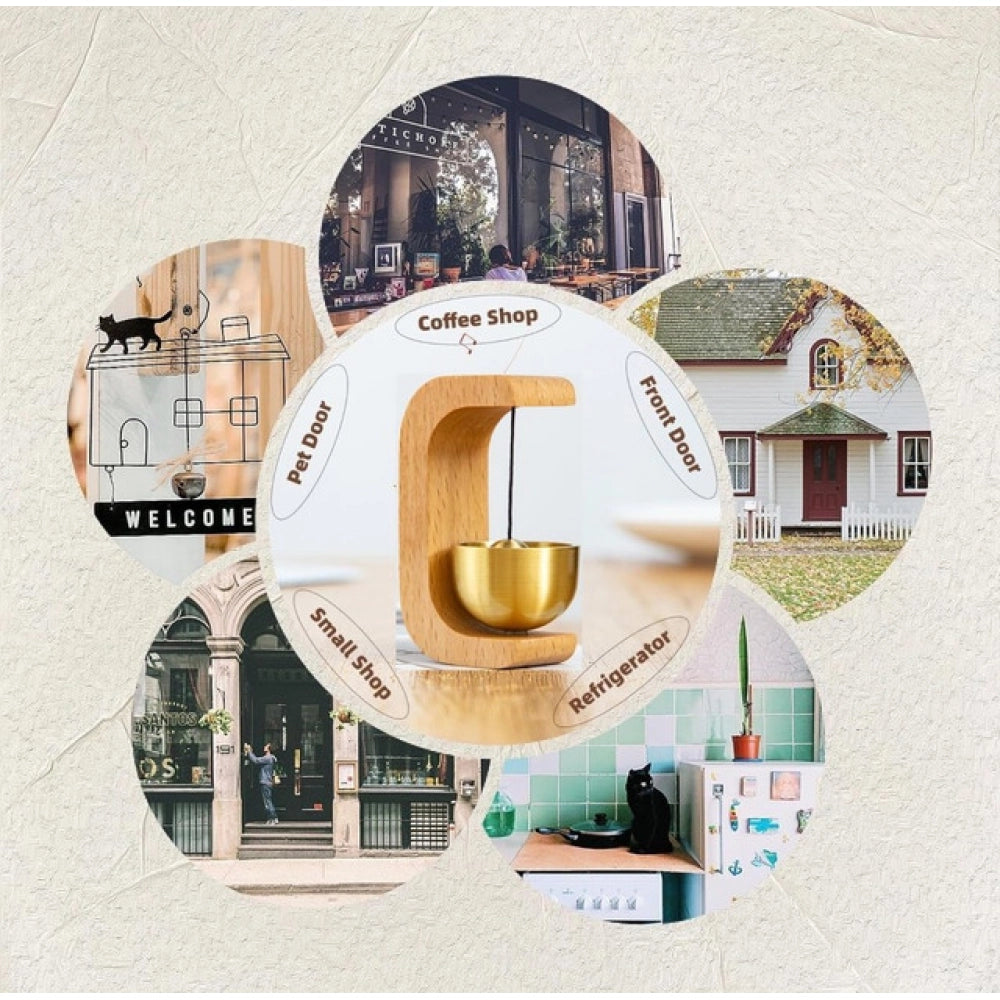 Generic Self-Adhesive Magnetic Doorbell (Gold)