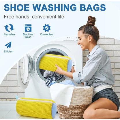 Generic Pack of 2 Shoe Washing Machine Bag (Yellow)