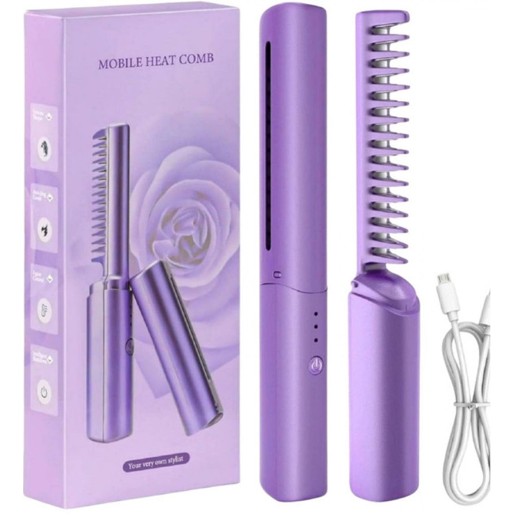 Generic Pack of 2 Rechargeable Mini Hair Straightener (Multicolor)