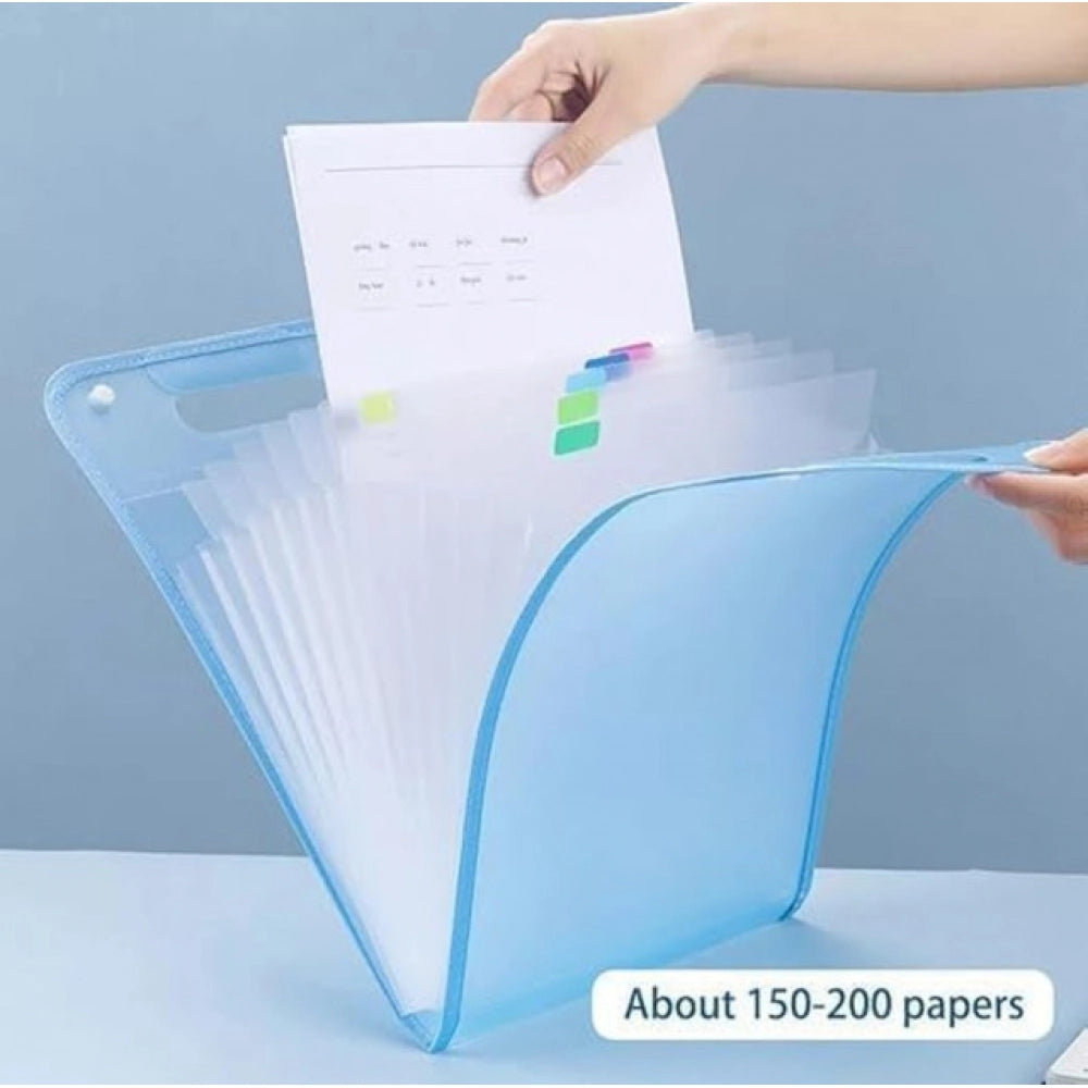 Generic Pack of 2 13 Layer A4 Paper File Folder (Multicolor)