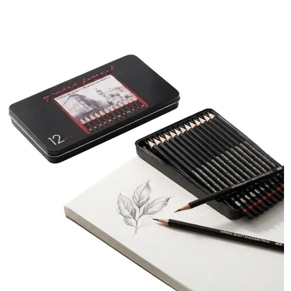 Generic Pack of 2 12 pcs Art Pencil Kit Set (Black)
