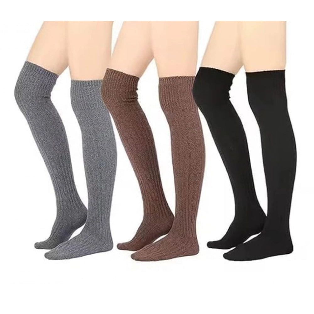 Generic Pack of 2 Warm Wool Socks (Multicolor)