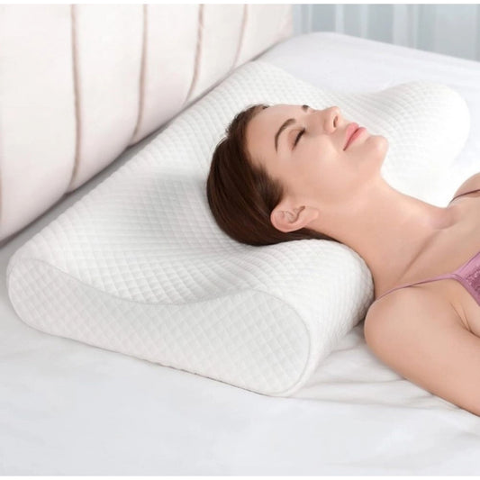Generic Memory Foam Orthopedic Neck Pillow (White)