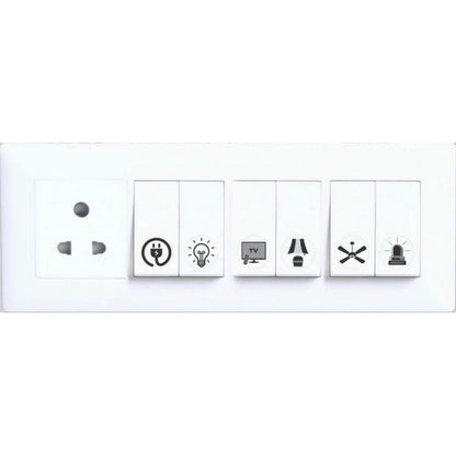 Generic Pack of 3 Switch Board Sticker (Black)