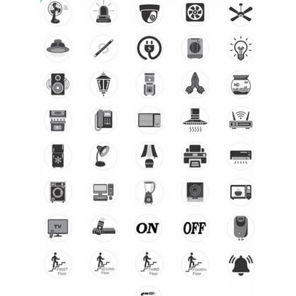 Generic Pack of 3 Switch Board Sticker (Black)