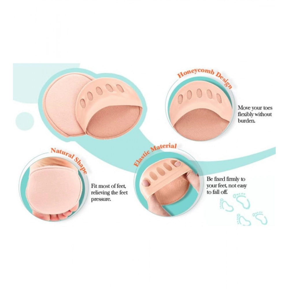Generic Pack of 3 Honeycomb Fabric Forefoot Pads (Beige)