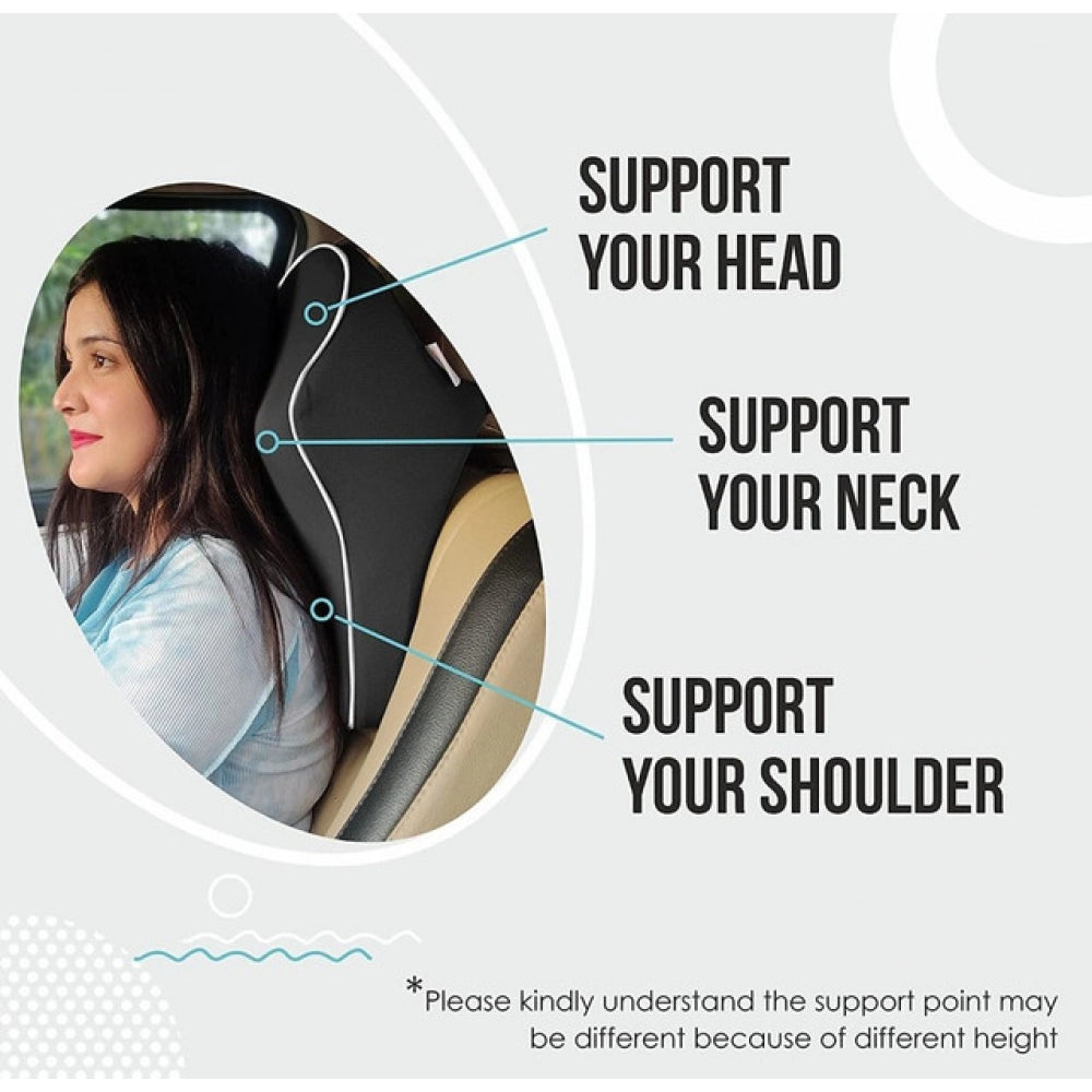 Generic Memory Foam Car Headrest Pillow (Black)