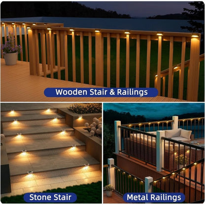 Generic Pack of 3 Stair Deck Solar Light (Black)