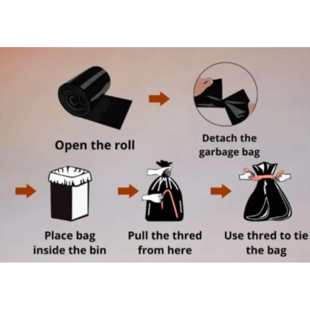 Generic Pack of 12 Biodegradeable Vegetable-Paper 19 x 21 Inches Garbage Bag (Black)