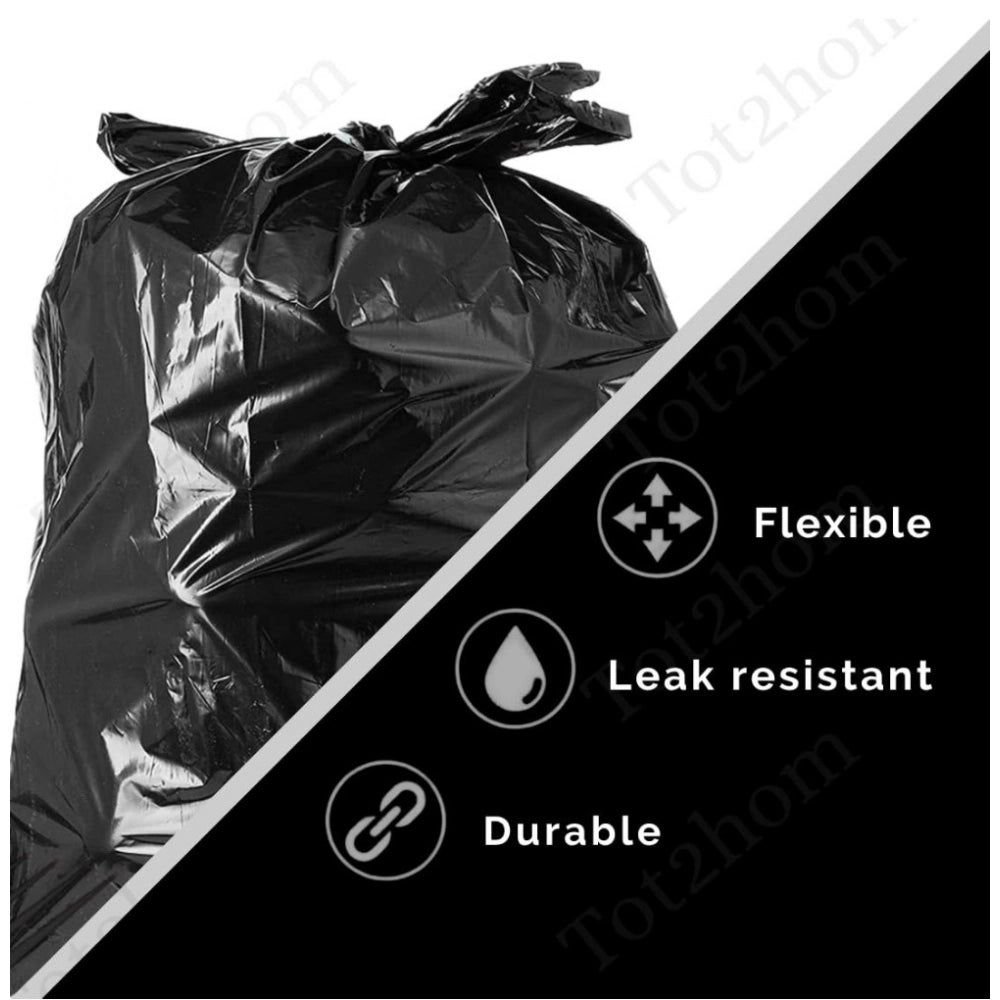 Generic Pack of 5 Biodegradeable Vegetable-Paper 25 x 30 Inches Garbage Bag (Black)