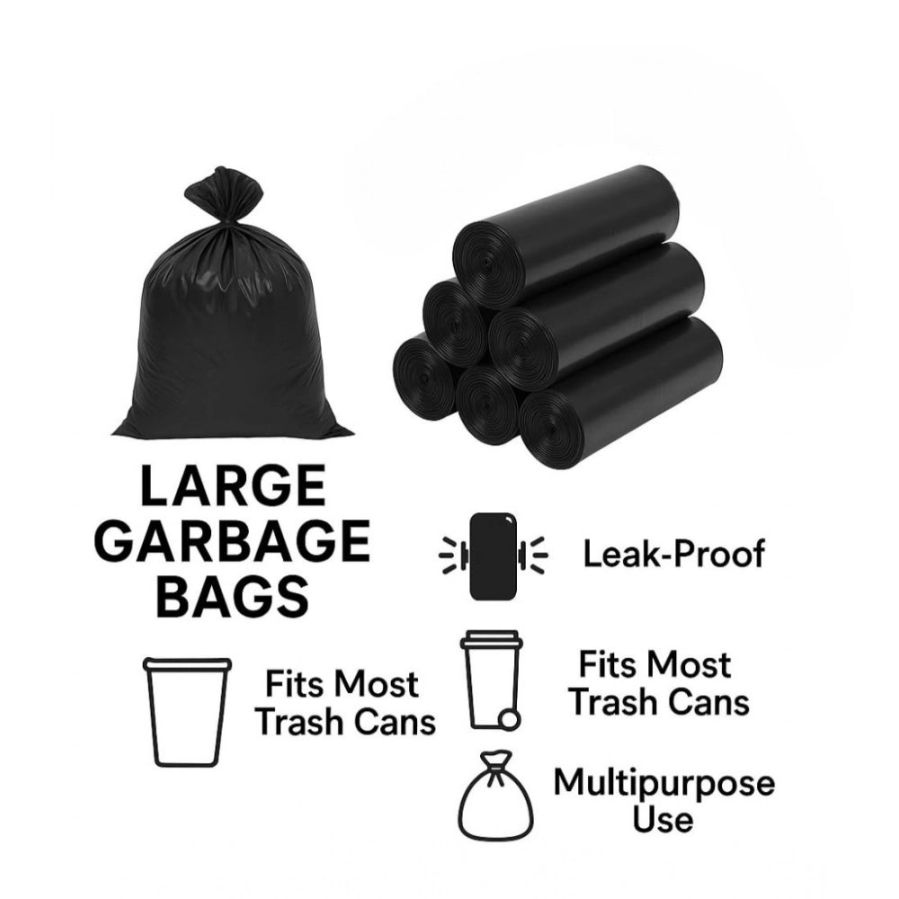 Generic Pack of 3 Biodegradeable Vegetable-Paper 25 x 30 Inches Garbage Bag (Black)