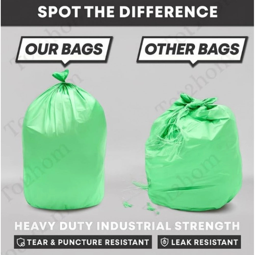 Generic Pack of 5 Biodegradeable Vegetable-Paper 17 x 19 Inches Garbage Bag (Green)
