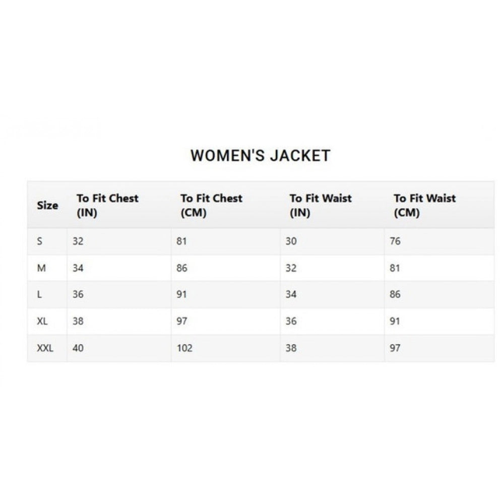 Generic Women's Denim Washed Long Sleeves Jacket (Blue)
